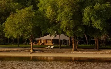 Amanwana tented suite overlooking the ocean on Moyo Island